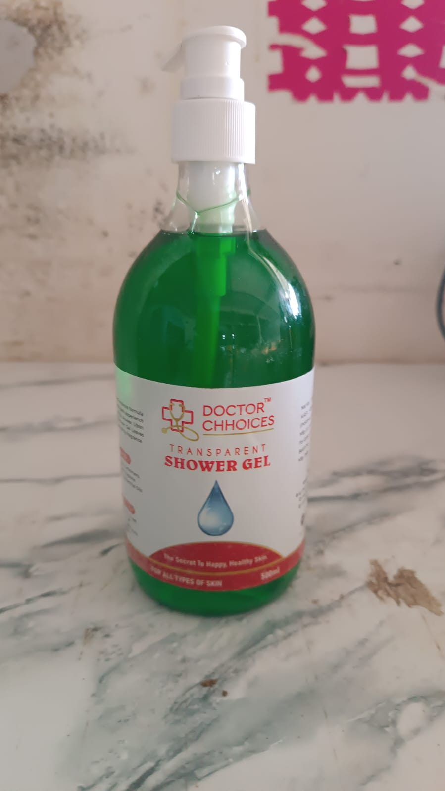 Doctor Chhoices / Choices Transparent Shower Gel – 500ml Bottle with Pump Dispenser Doctor Chhoices / Choices Transparent Shower Gel – 500ml Bottle with Pump Dispenser